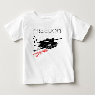 Camiseta Queremos Paz Mundial e Liberdade, Pare a Guerra