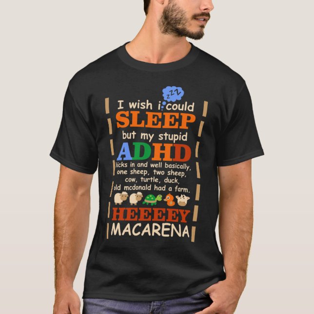 Camiseta Queria poder dormir, mas os meus estúpidos tiques  (Frente)