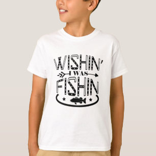 Camiseta Queria Que Eu Estivesse Pescando