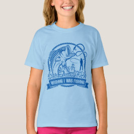 Camiseta Queria Que Eu Estivesse Pescando