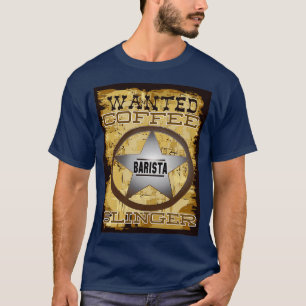 Camiseta Queriam o café Slinger engraçado barista dizendo