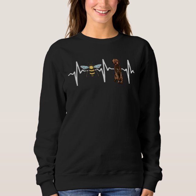 Camiseta Querida Bee Wirehaired Apontando Griffon Hearbeat  (Frente)