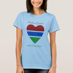 Camiseta Querida da Bandeira da Gâmbia
