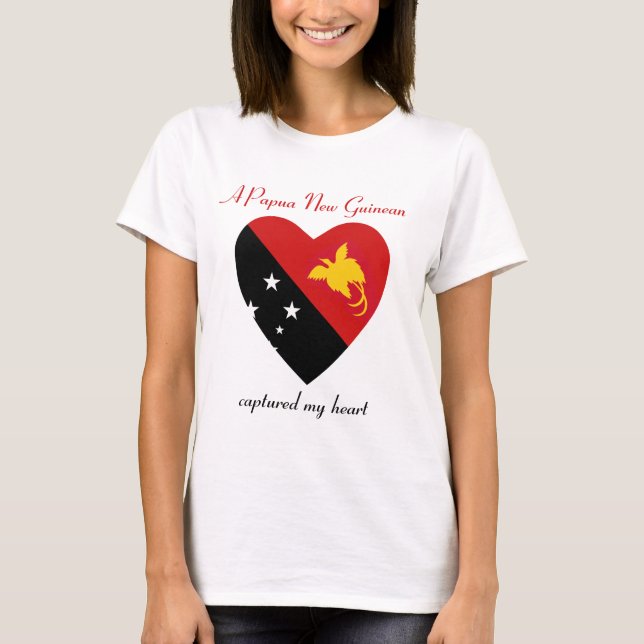 Camiseta Querida da Bandeira da Papua-Nova Guiné (Frente)