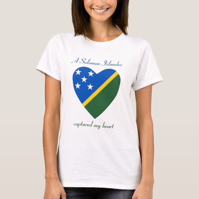 Camiseta Querida da Bandeira das Ilhas Salomão (Frente)