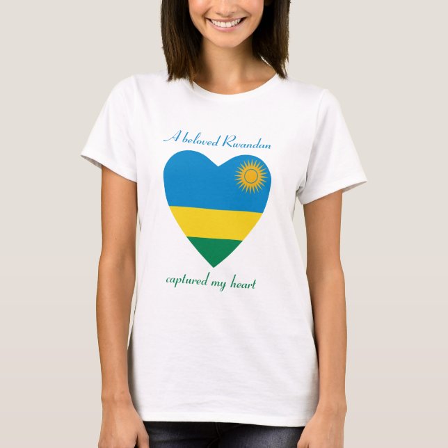Camiseta Querida da Bandeira de Ruanda (Frente)