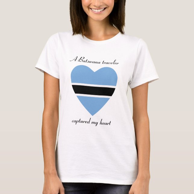 Camiseta Querida da Bandeira do Botsuana (Frente)