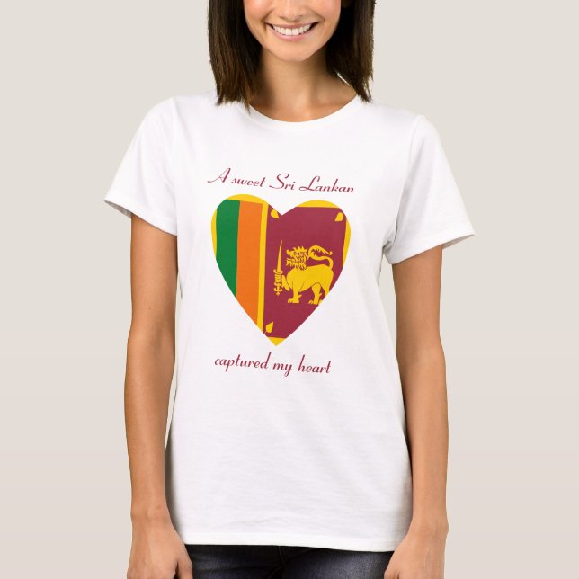 Camiseta Querida da Bandeira do Sri Lanka (Frente)