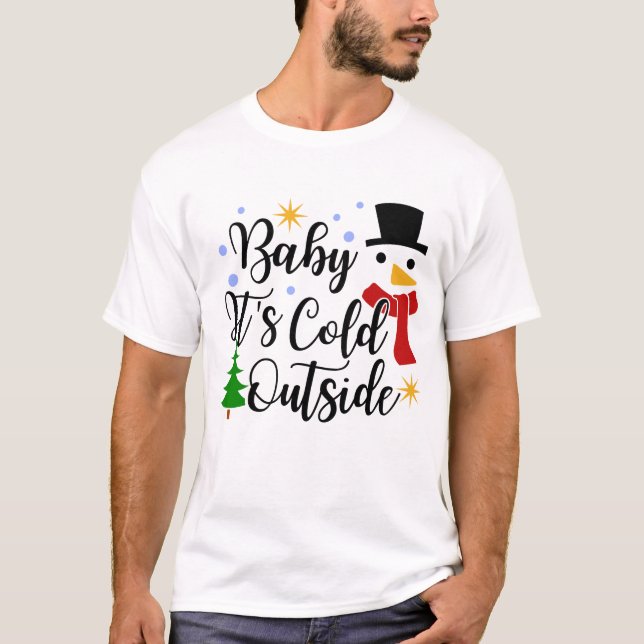 Camiseta Querida, é frio fora da camisa, Natal (Frente)