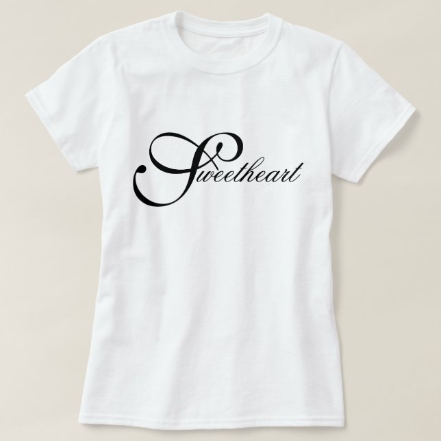 Camiseta "Querida" estética icônica chic script (Frente do Design)
