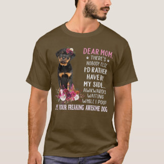 Camiseta Querida mãe Cachorro Cachorro Proprietário Feliz D