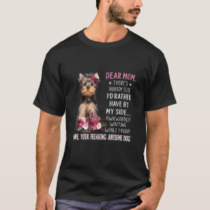 Camiseta Querida mãe, dona de cachorro, feliz Dia de as mãe