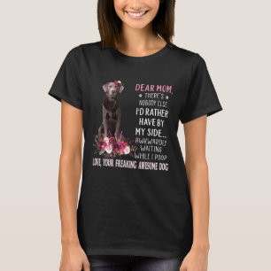 Camiseta Querida mãe, dona de cachorro feliz Dia de as mães