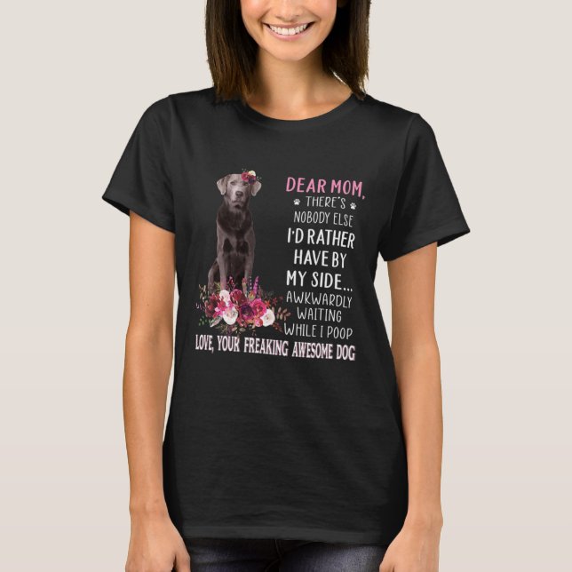 Camiseta Querida mãe, dona de cachorro feliz Dia de as mães (Frente)