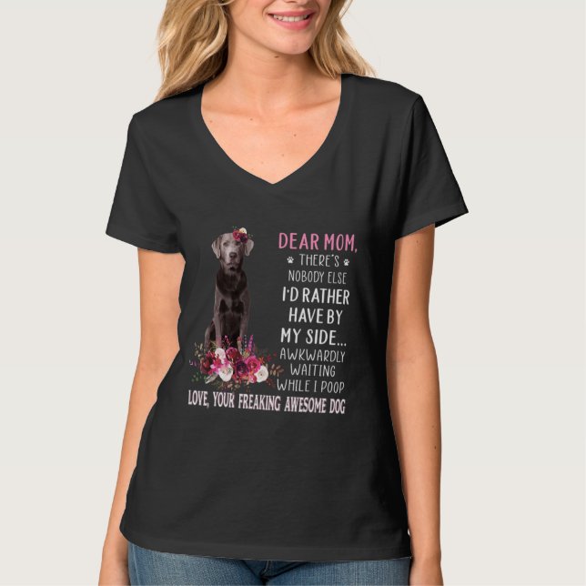 Camiseta Querida mãe, dona de cachorro feliz Dia de as mães (Frente)