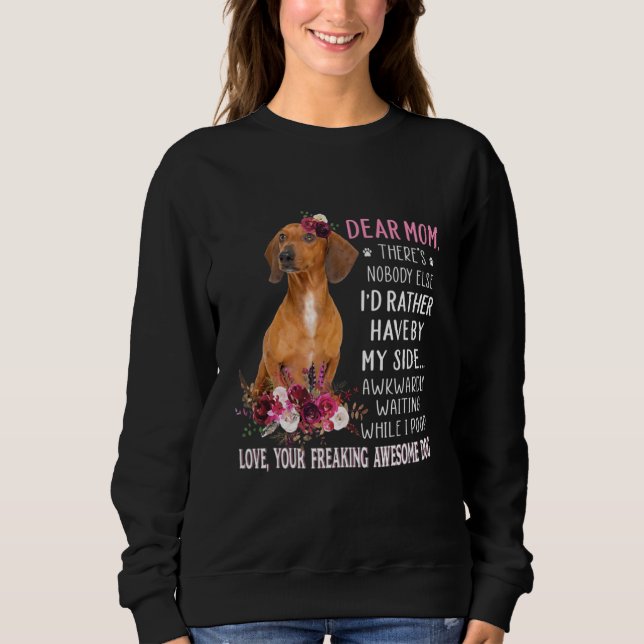 Camiseta Querida mãe, dono de cachorro feliz Dia de as mães (Frente)