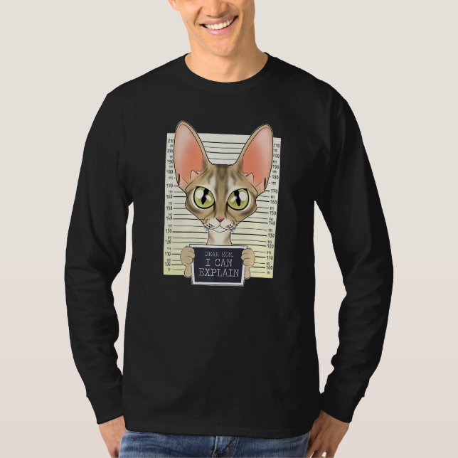 Camiseta Querida Mãe Posso Explicar Que Devon Rex Cat Mãe I (Frente)
