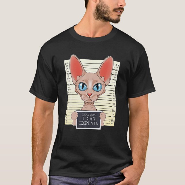 Camiseta Querida Mãe, Posso Explicar Que Gato De Sphynx Mãe (Frente)