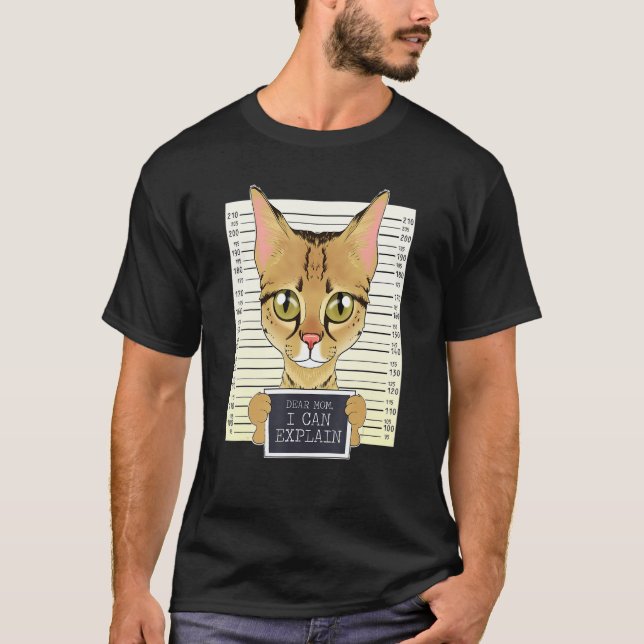 Camiseta Querida Mãe, Posso Explicar Que Savannah Cat Mãe E (Frente)