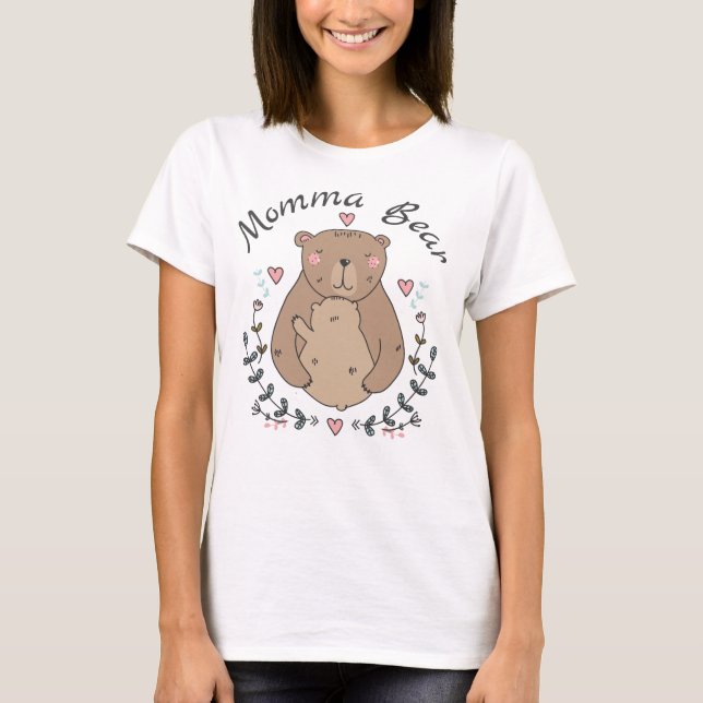 Camiseta Querida mamãe Bear com bebê (Frente)