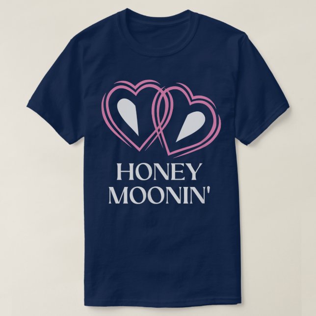 Camiseta Querida Moonin Honeymoon Bridal Party Recentemente (Frente do Design)