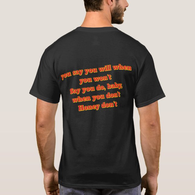 Camiseta Querida, não (Verso)