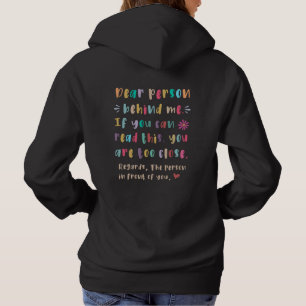 Camiseta Querida pessoa atrás de mim, se você puder ler est