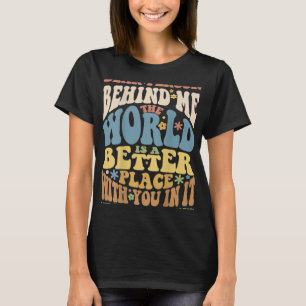 Camiseta Querida Pessoa Por Trás De Mim Bondade e Posto Mot