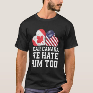 Camiseta Querido Canadá Também O Odiamos Bandeira Coração v