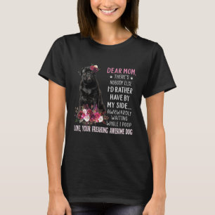 Camiseta Querido cão Pug Mãe Dia de as mães Feliz