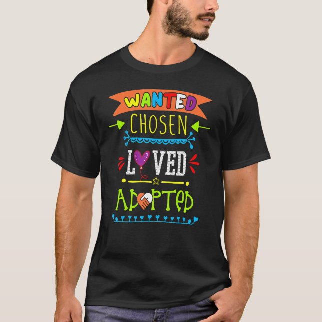Camiseta Querido Escolhido Amado Adotado Dia de Adoção Pegu (Frente)
