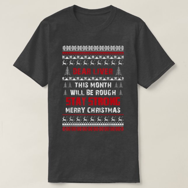 Camiseta Querido Fígado Este Mês Será Uma Fasma De Feliz Di (Frente do Design)