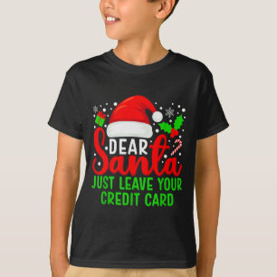 Camiseta Querido Papai Noel Deixe Seu Cartão De Crédito Fam