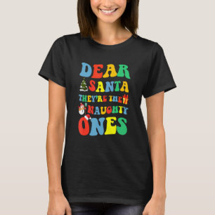 Camiseta Querido Papai Noel Eles São Os Malvados Natal