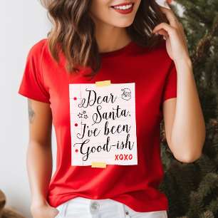 Camiseta Querido Papai Noel Eu Fui Mais ou Menos Piada de N