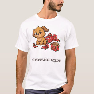 Camiseta Querido Papai Noel Eu Posso Explicar – Cachorrinho