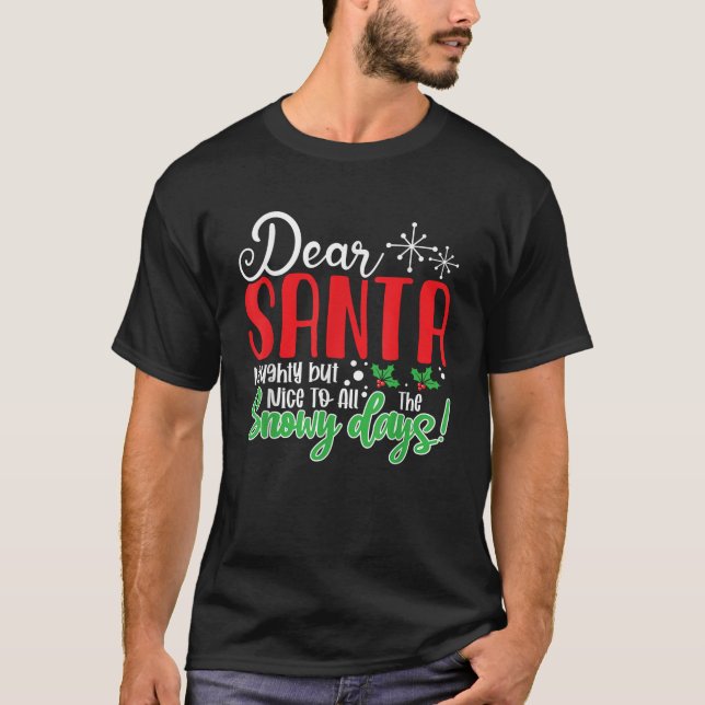 Camiseta Querido Papai Noel Malandro Mas Simpático Para Tod (Frente)