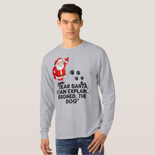 Camiseta Querido Papai Noel Posso Explicar Caneca de Natal