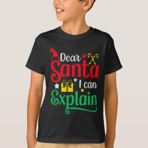 Camiseta Querido Papai Noel Posso Explicar Natal Divertido