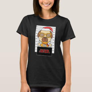 Camiseta Querido Papai Noel Posso Explicar Pug Criminoso Na