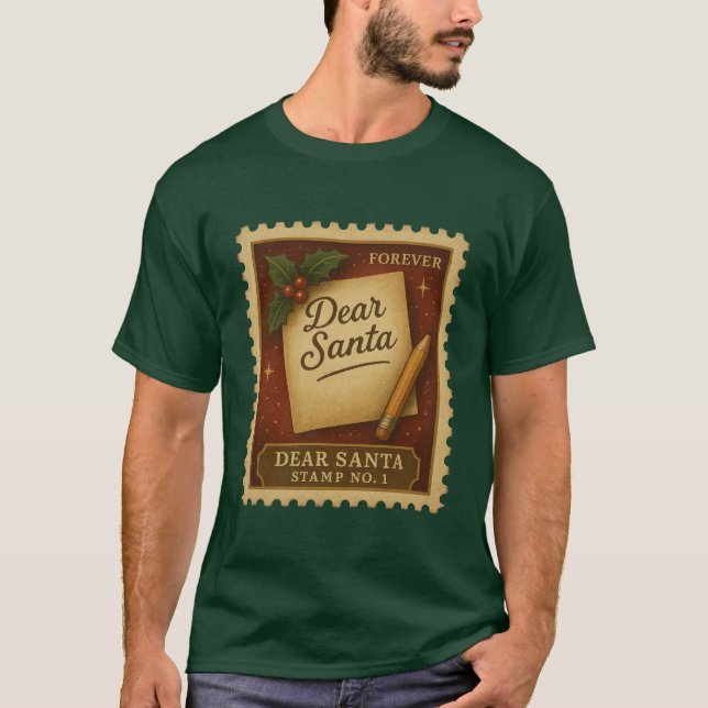 Camiseta Querido Papai Noel – Selo No. 1 (Frente)