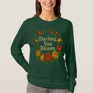 Camiseta Querido, Seu Bloom Floral Wreath Design