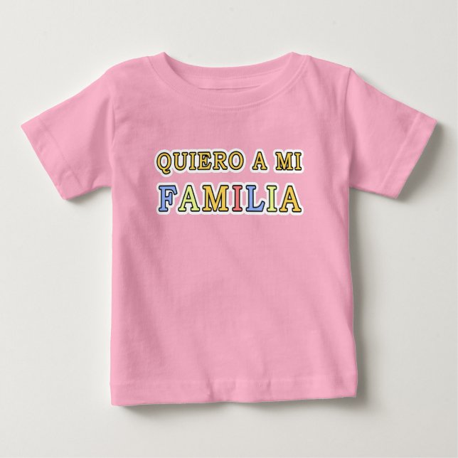 Camiseta Querio um amor do MI Familia Español meu espanhol (Frente)