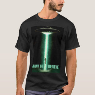 Camiseta Quero Acreditar Em Óvni Alienígena