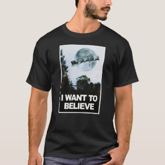 Camiseta Quero acreditar em Papais noeis