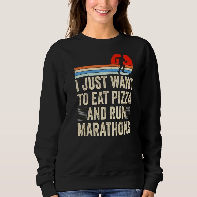 Camiseta Quero Comer Pizza E Correr Maratonas Pizza Marat (Frente)
