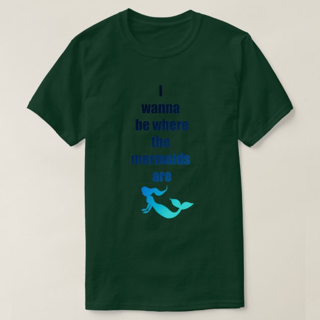 Camiseta Quero estar onde estão as sereias (Frente do Design)