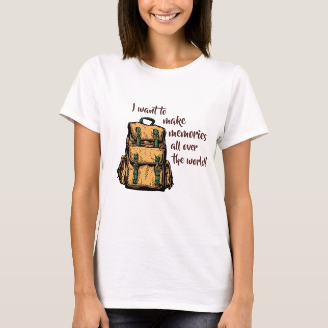 Camiseta Quero fazer memórias (Frente)
