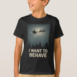 Camiseta Quero me Comportar – Silhueta Vintage de Papai Noe
