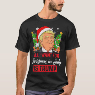 Camiseta Quero O Natal Em Julho É Papais noeis Engraçados